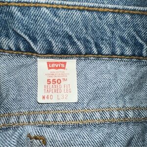 Vintage 90s Levi's 550 Jeans Mens 40x32 Blue Relaxed Fit Orange Tab Tapered Leg